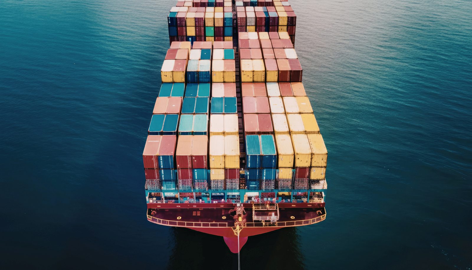 Container ship at sea